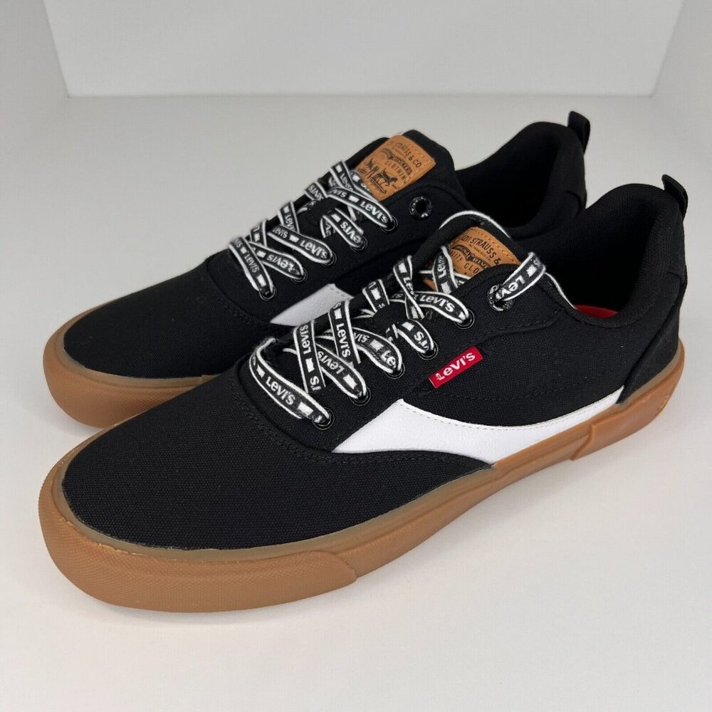 Levis Mens 51973906A Black Suede Casual Lace Up Low Top Size 10 Sneakers